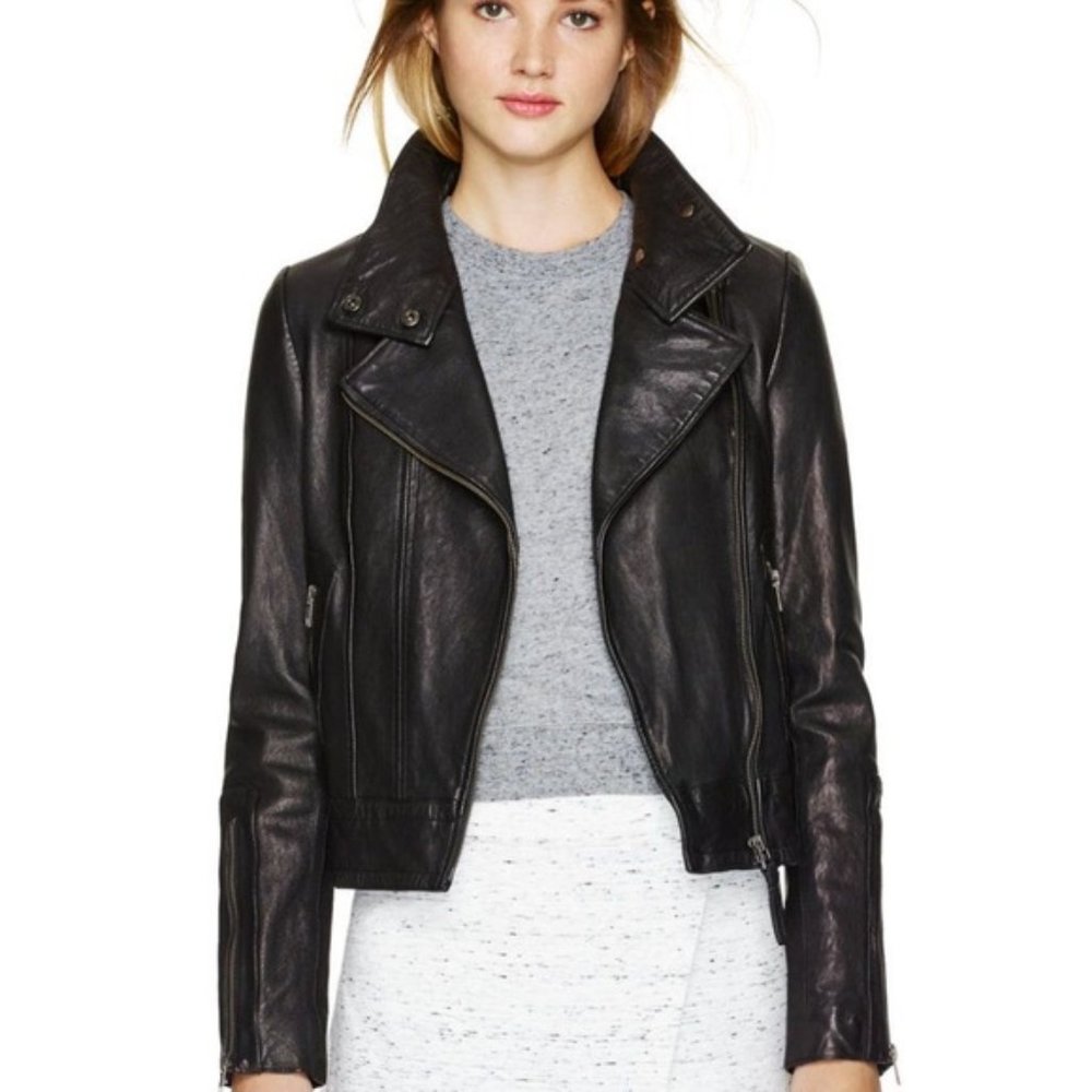 Black Mackage for Aritzia leather jacket Kenya size M